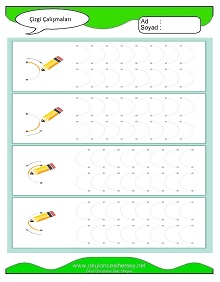 okul öncesi çocuklar için Çizgi çalışma sayfaları